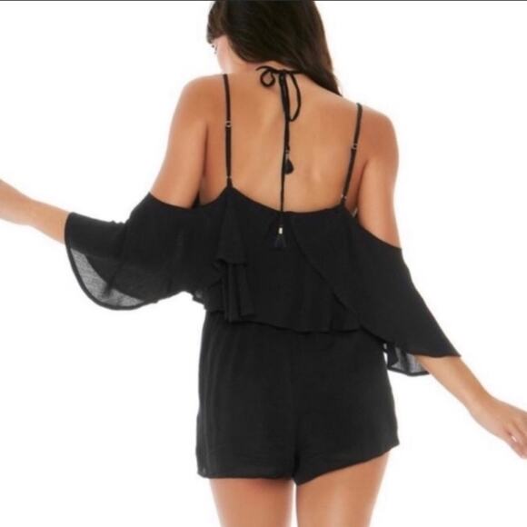 NWT L*space seaside ruffle halter romper cover up - Picture 4 of 6